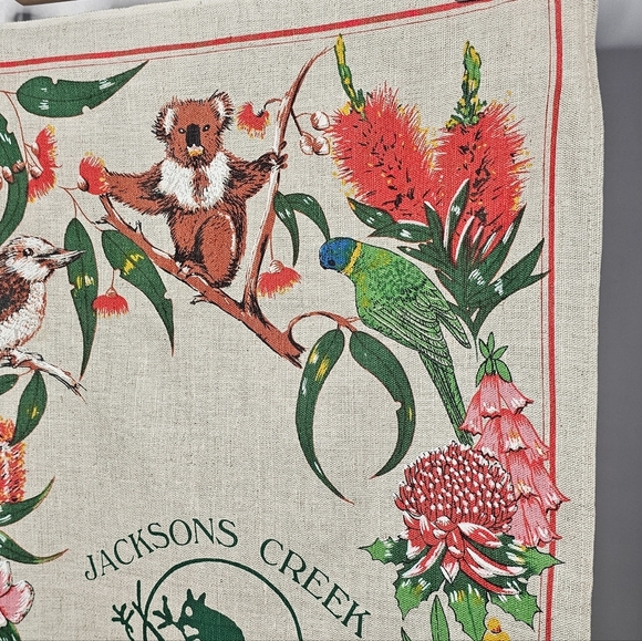 Hand-painted Linen Vintage Tapestry - Picture 2 of 3